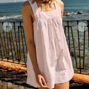 NWT Ciao Lucia Serra White Embroidered Linen Mini Dress Size XS